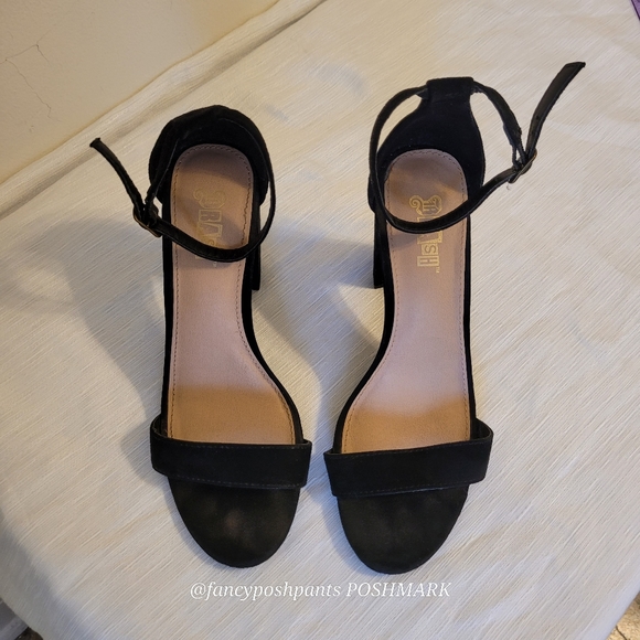 Chunky heel adjustable strap dressy sandal party prom dance shoe - Picture 9 of 17